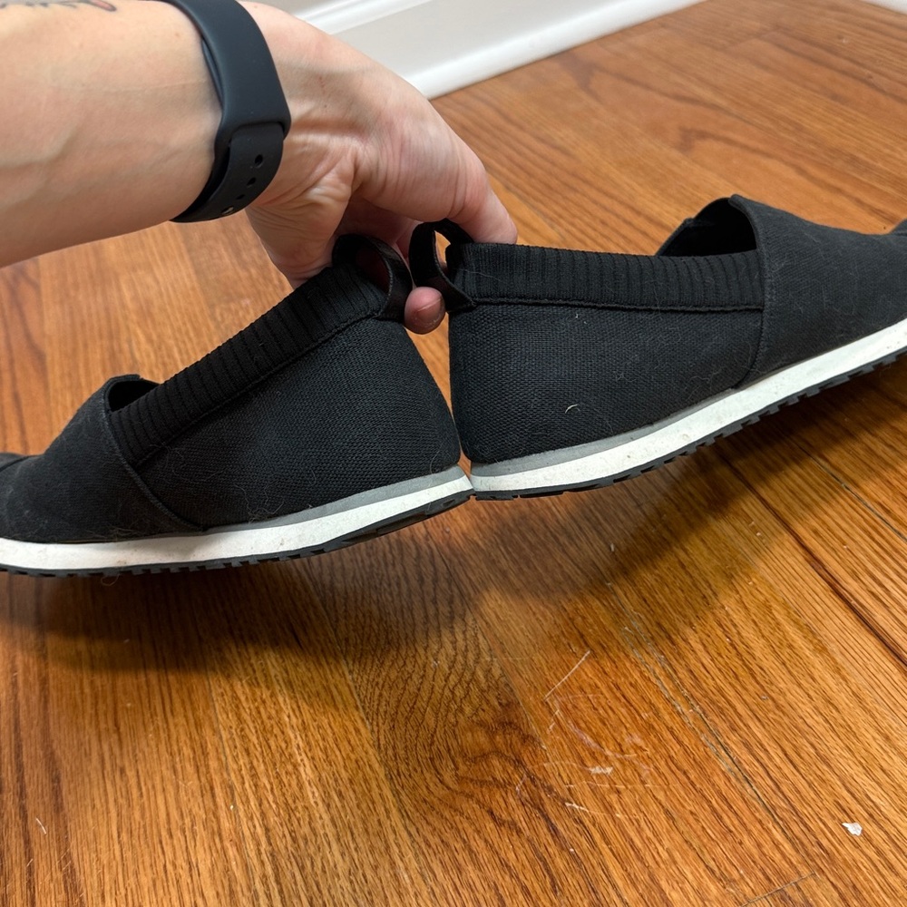 TOMS Classic Black Canvas Slip-Ons - Picture 11 of 14